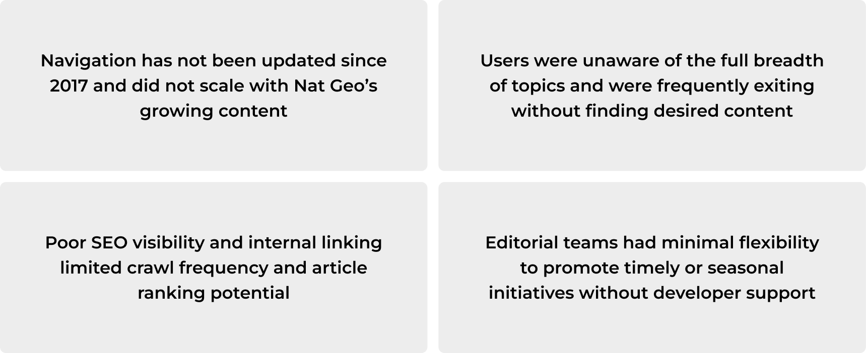 Nat Geo Navigation Redesign Problem