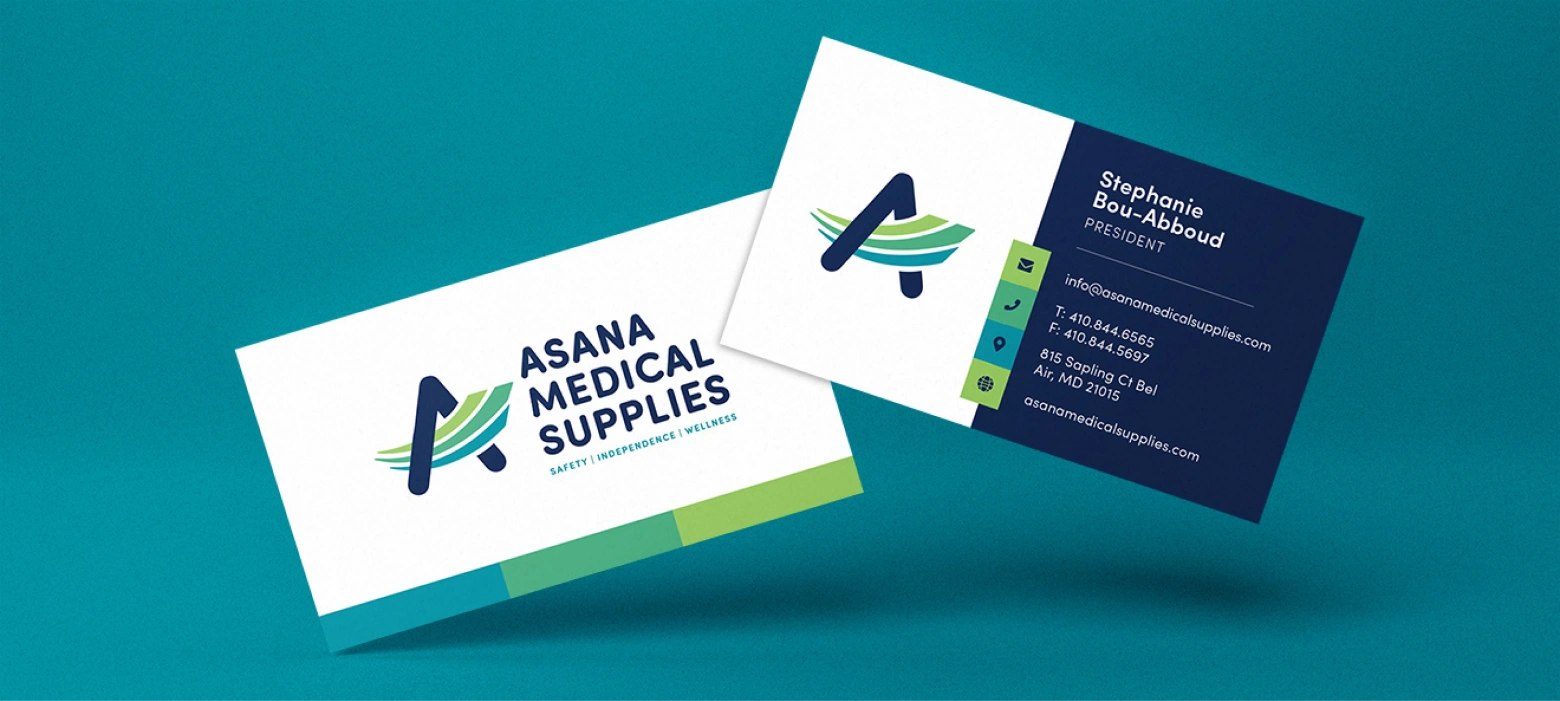 Asana Medical Supplies Business Cards