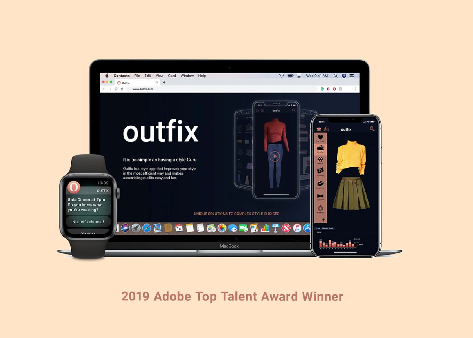 Isha Mehta made Outfix which is a style app concept that won the 2019 Adobe Top Talent Award Winner.